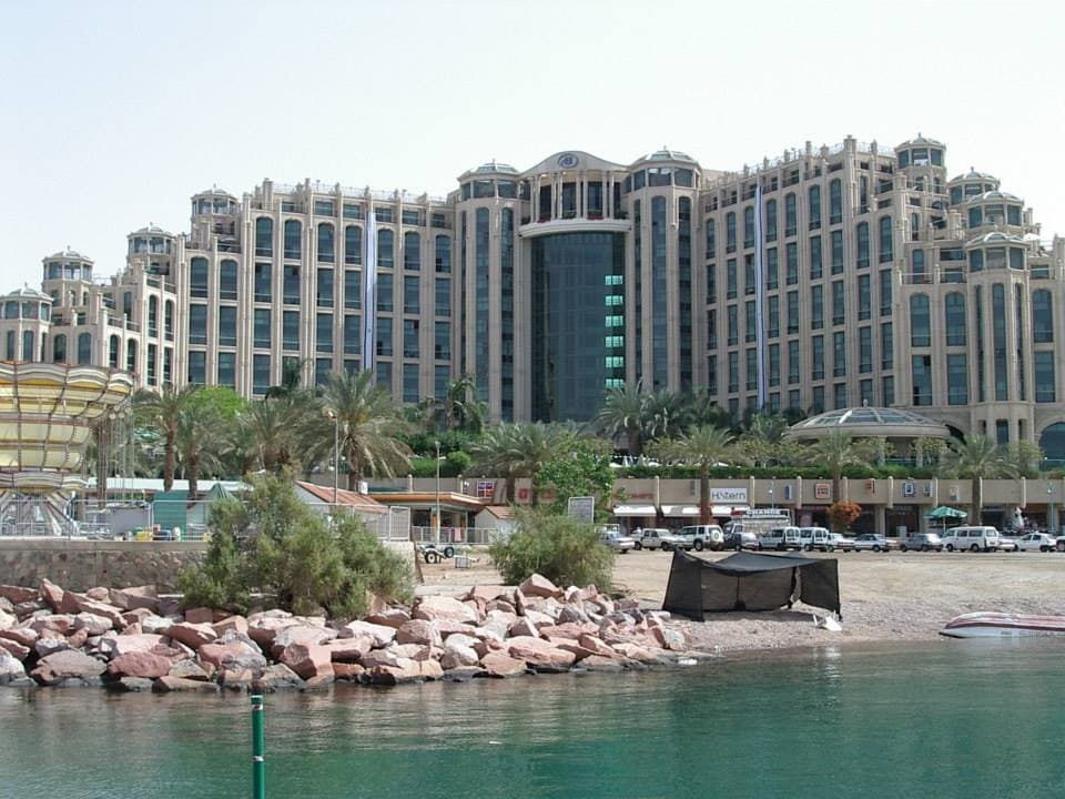 Grand beachfront resort hotel on the Israeli coastline